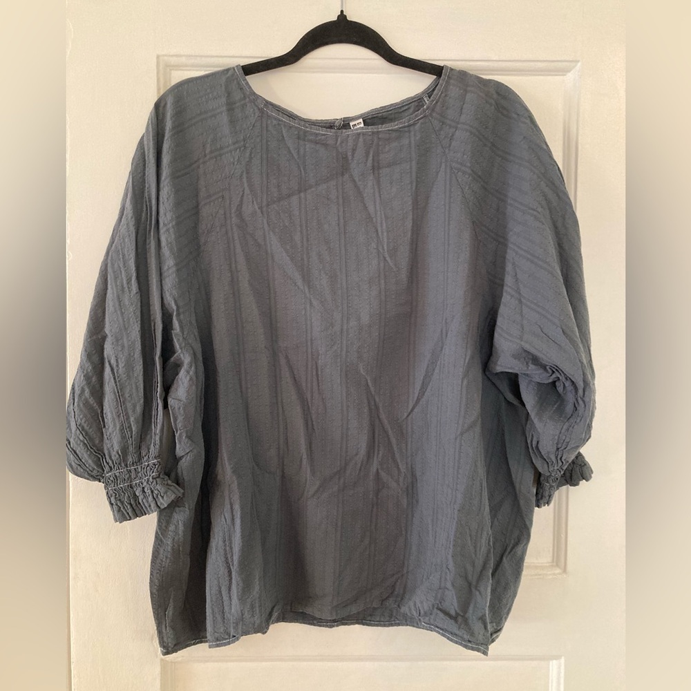 Uniqlo Women's Blue Gray Top
